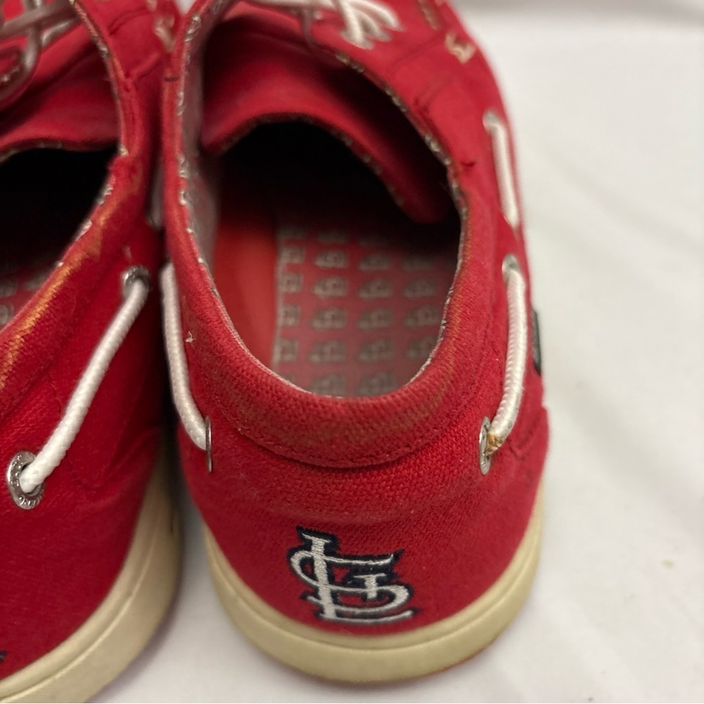 Eastland Men’s Boat Shoes Size 12 St. Louis Cardinals Theme Red MLB Baseball STL - Picture 7 of 16